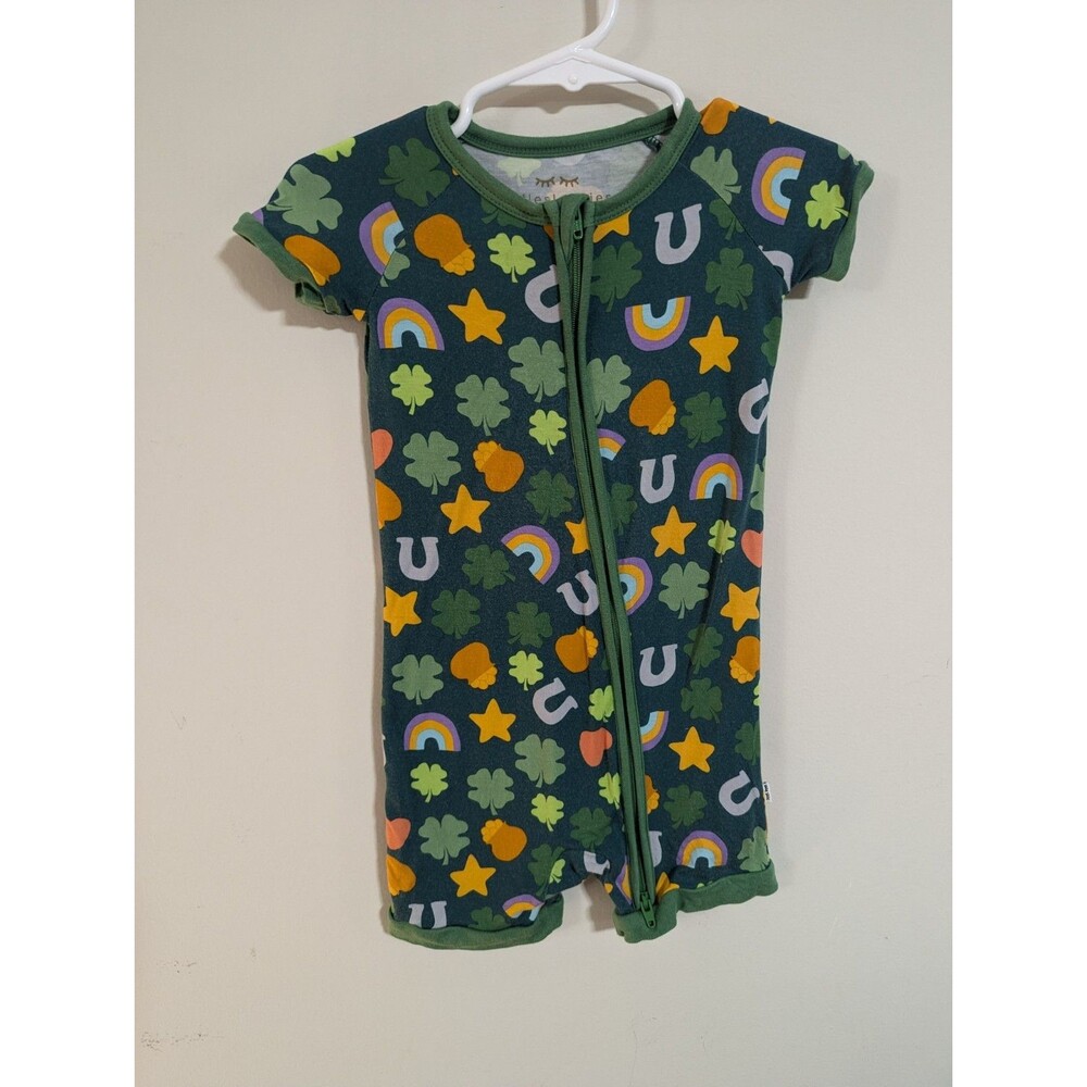 VGUC Little Sleepies Lucky Shorty Zippy PJ/Romper size 12-18 Months